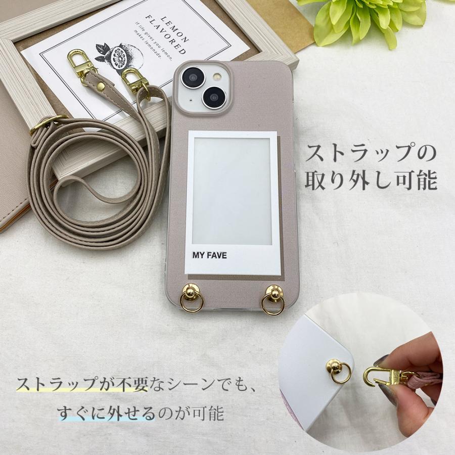 スマホショルダー Xperia 1 IV SO-51C SOG06 エクスペリア1マーク4 ストラップホルダー クリア フォトフレーム柄 ニュアンスカラー |  | 04
