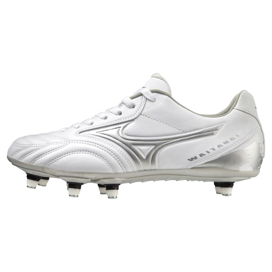 MIZUNO（ミズノ） ラグビースパイク ワイタンギ PS (ホワイト×シルバー