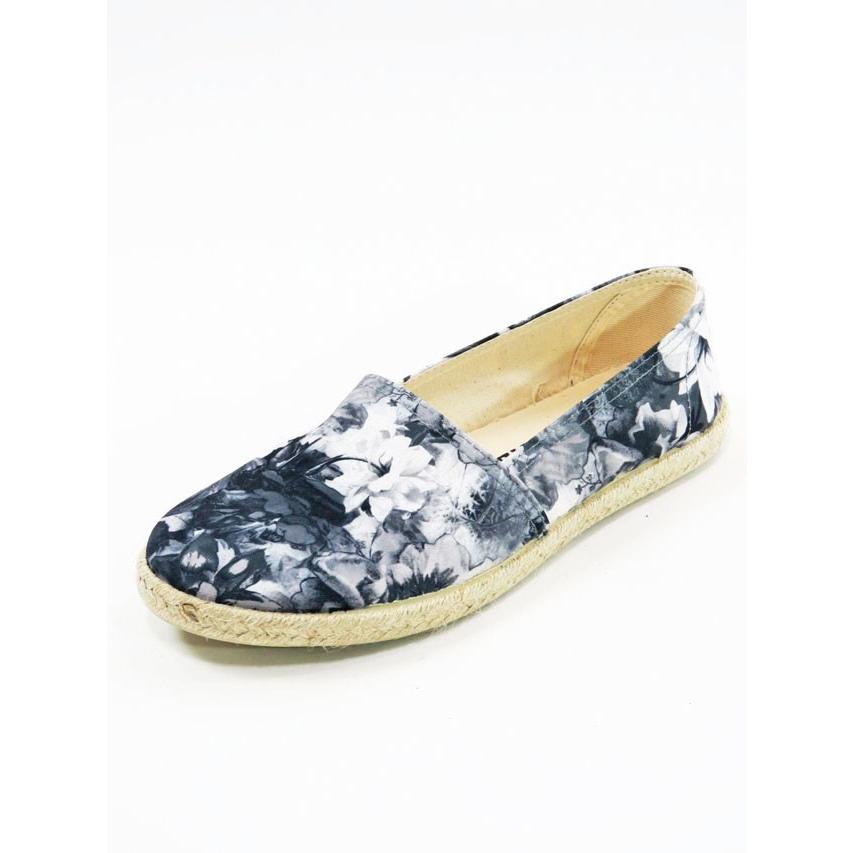 SALE!!  KOYUK (コユック) ESPADRILLE (エスパドリーユ,スリッポン) CAMPING  花柄 / BLACK｜ss-sc