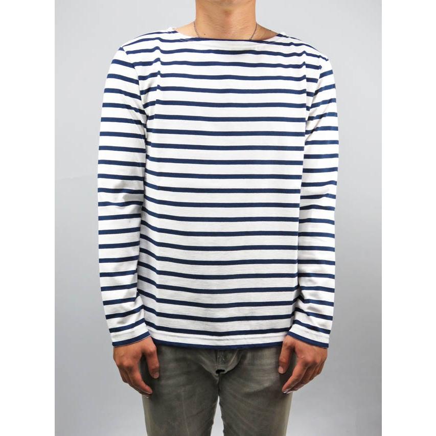 SALE!!   Le minor (ルミノア)  BASQUE LONG TEE (ロンT)　ボーダー  WHITE/NAVY｜ss-sc｜04