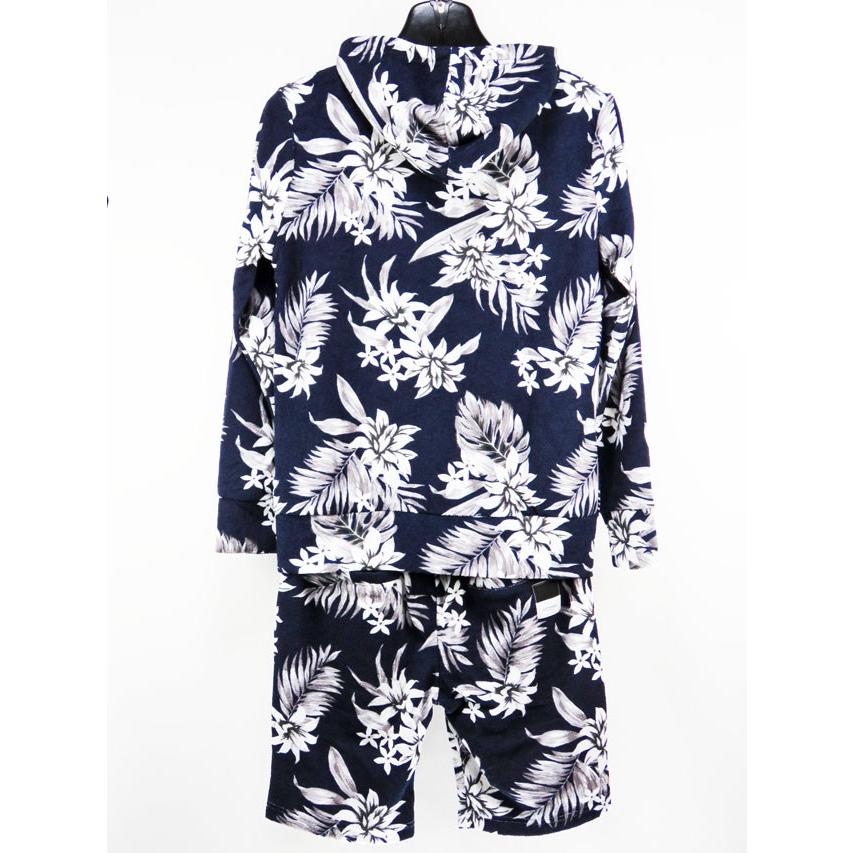40%OFF!!  GOTHAM NYC (ゴッサム) PILE SET UP (パイルセットアップ) NAVY/花柄 (パーカー ショーツ 上下セット)の画像