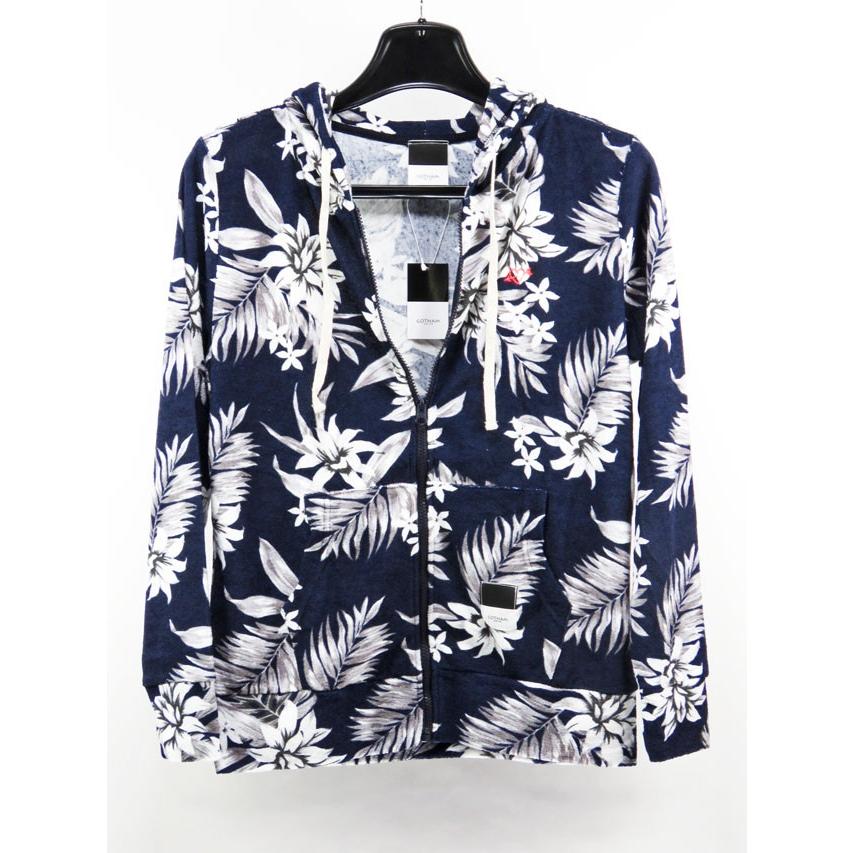 40%OFF!!  GOTHAM NYC (ゴッサム) PILE SET UP (パイルセットアップ) NAVY/花柄 (パーカー ショーツ 上下セット)の画像