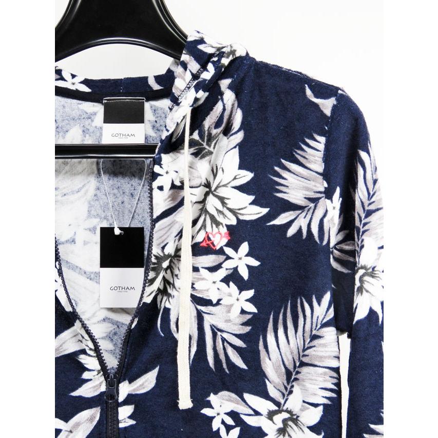 40%OFF!!  GOTHAM NYC (ゴッサム) PILE SET UP (パイルセットアップ) NAVY/花柄 (パーカー ショーツ 上下セット)の画像