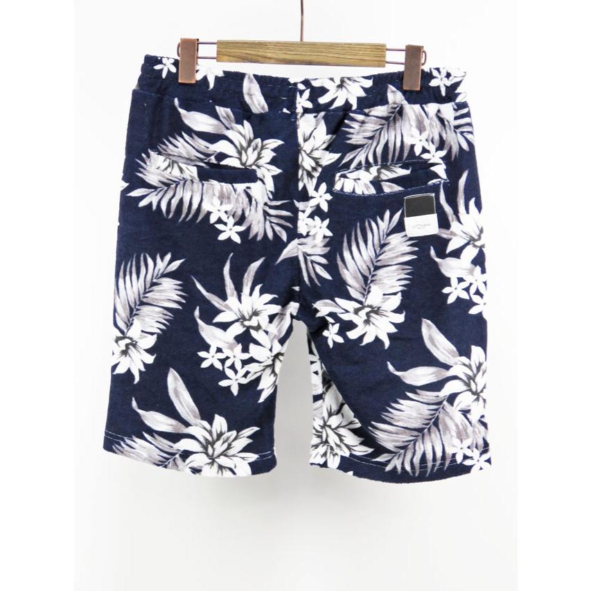 40%OFF!!  GOTHAM NYC (ゴッサム) PILE SET UP (パイルセットアップ) NAVY/花柄 (パーカー ショーツ 上下セット)の画像