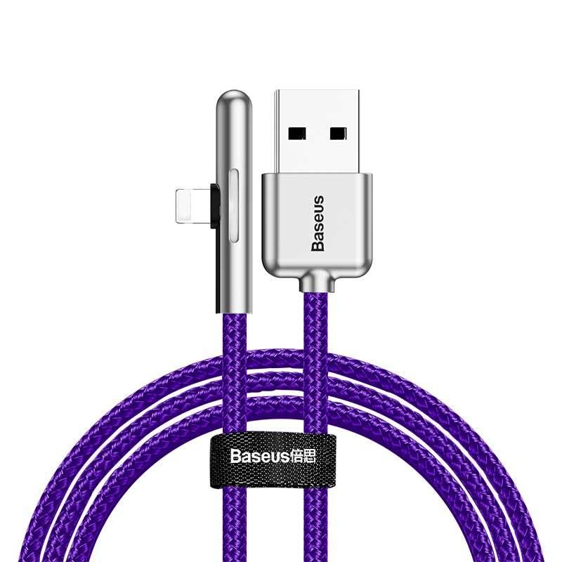 Baseus L字 ライトニングケーブル 2m Lightning iPhone充電ケーブル  1.5A 高速充電 光るLEDプラグ データ転送 | ブランド登録なし | 01