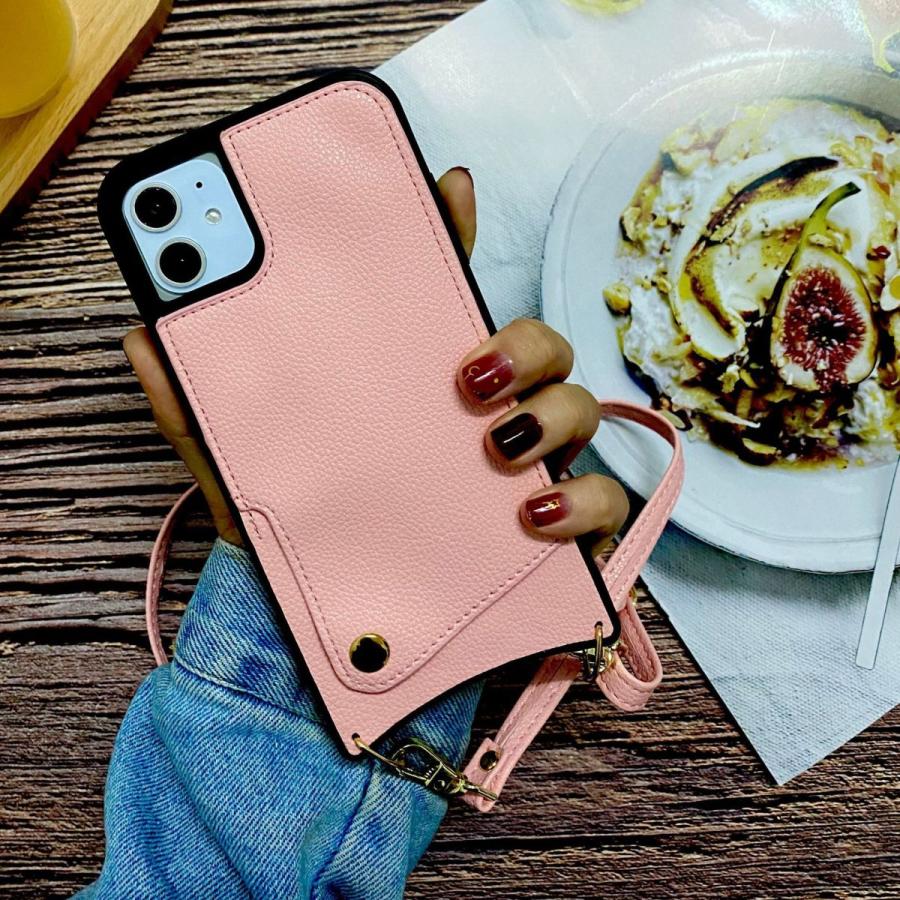iPhone 12/12Pro/12ProMax ケース ショルダーストラップ 背面ポケット カードケース カバー スマホケース レザー バッグ | ブランド登録なし | 01