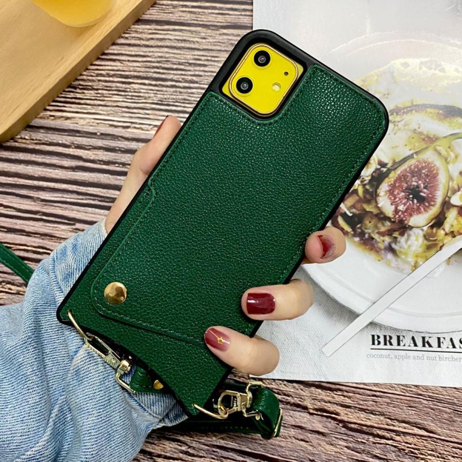 iPhone 12/12Pro/12ProMax ケース ショルダーストラップ 背面ポケット カードケース カバー スマホケース レザー バッグ | ブランド登録なし | 02