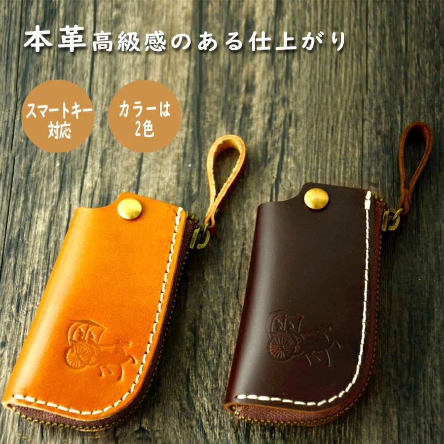 【全品2点10%OFF】 キーケース スマートキーメンズ 本革 キーホルダー キーホルダース キーレス レザー  ファスナー ギフトプレゼント 無料ラッピング 爆買 #1 の商品画像