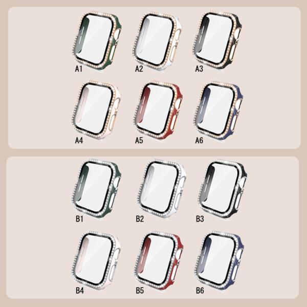 【店内全品|２点10%OFF】 アップルウォッチ カバー キラキラ 高級 45mm 44mm 42 mm 41mm 40mm 38mm ケース 防水 おしゃれ ガラス付 爆買 #2 | Apple Watch | 07