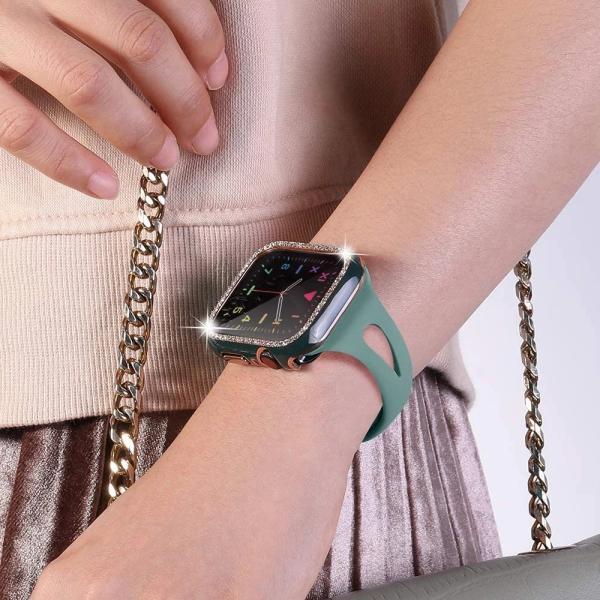 豪華★Apple Watch カバー　ベルト　アップルウォッチ　ピンクキラキラ アップルウォッチ ケース キラキラ クリスタル ピンク