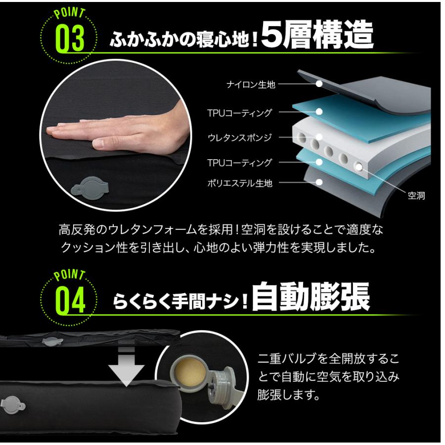 シェアスタイル 車中泊マット Wサイズ アウトドア インフレータブル