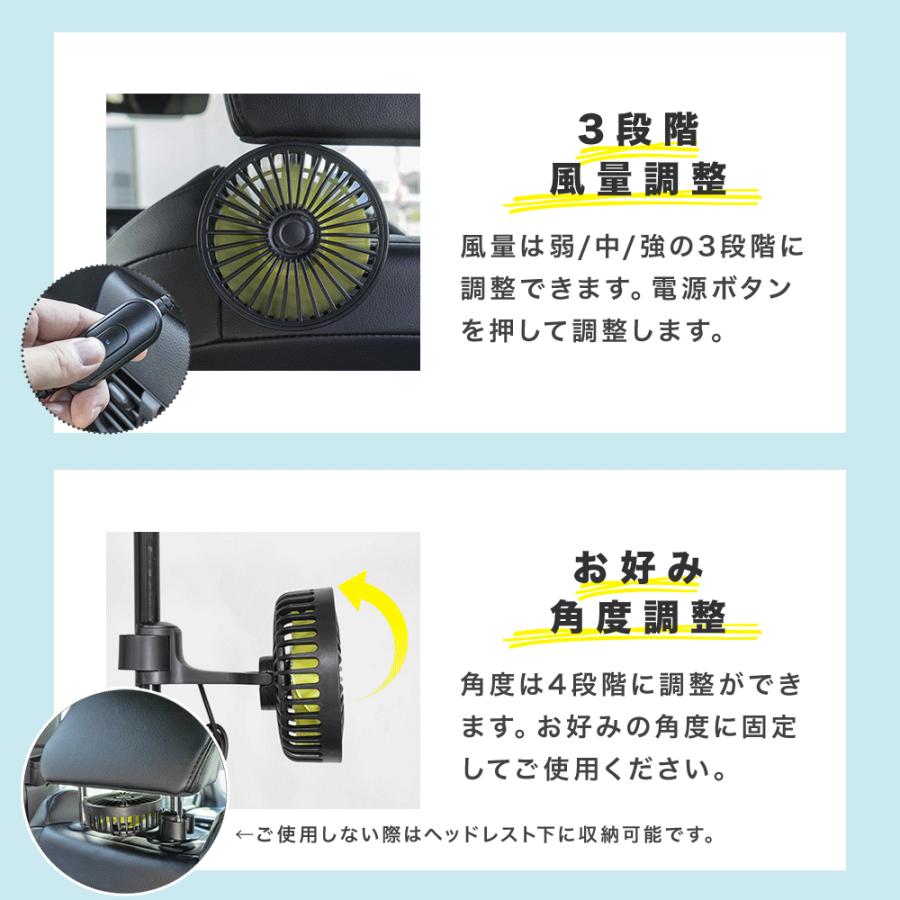 シェアスタイル 汎用 車載 扇風機 USB サーキュレーター ファン