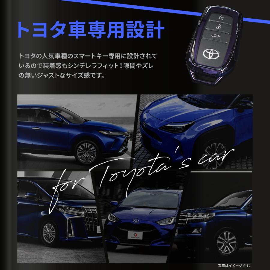 【一部予約販売 5月下旬入荷予定】 トヨタ車 専用 Aタイプ キーケース キーカバー スマートキー TPU アルファード ヴェルファイア 等｜ss-style8｜08