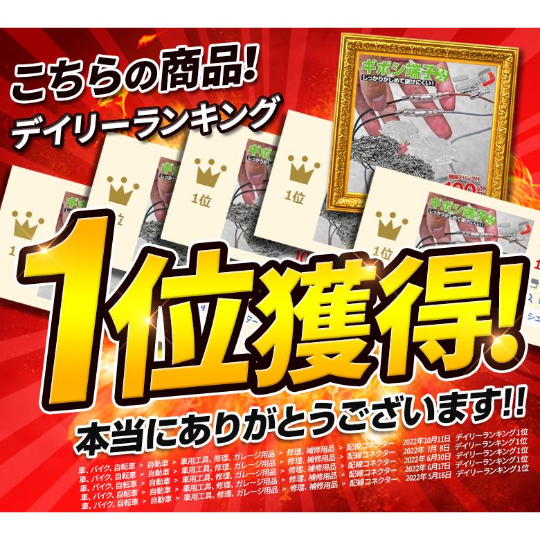 シェアスタイル ギボシ端子 セット オス メス 100セット 絶縁