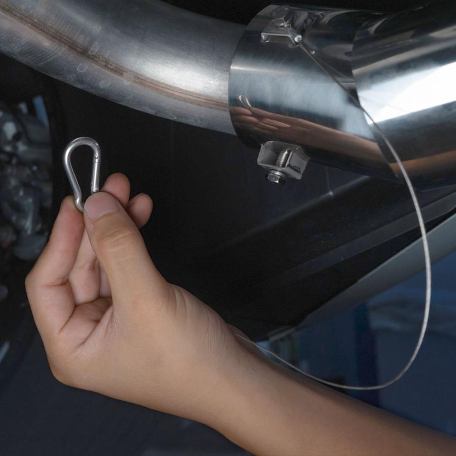 シェアスタイル 汎用 マフラー カッター 落下防止 ワイヤー 400mm