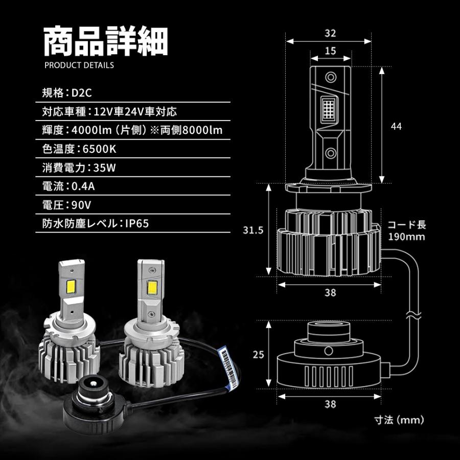 スフィアライト D2R HID交換LEDバルブ 純正HID用LEDヘッドライト D2R 6000Kバルブタイプ [SLGAD2R060