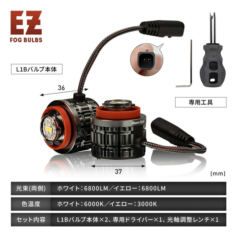シェアスタイル 汎用 L1B フォグランプ EZフォグ 交換バルブ 冷却