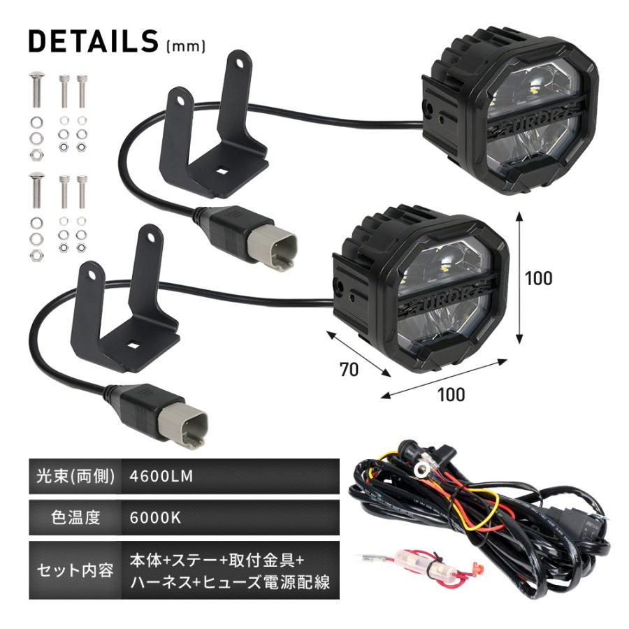 シェアスタイル 汎用LEDワークライト 作業灯 4インチ オクタゴンタイプ