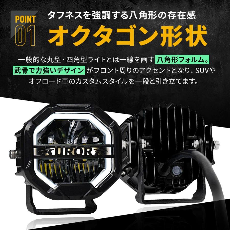 シェアスタイル 汎用LEDワークライト 作業灯 4インチ オクタゴンタイプ