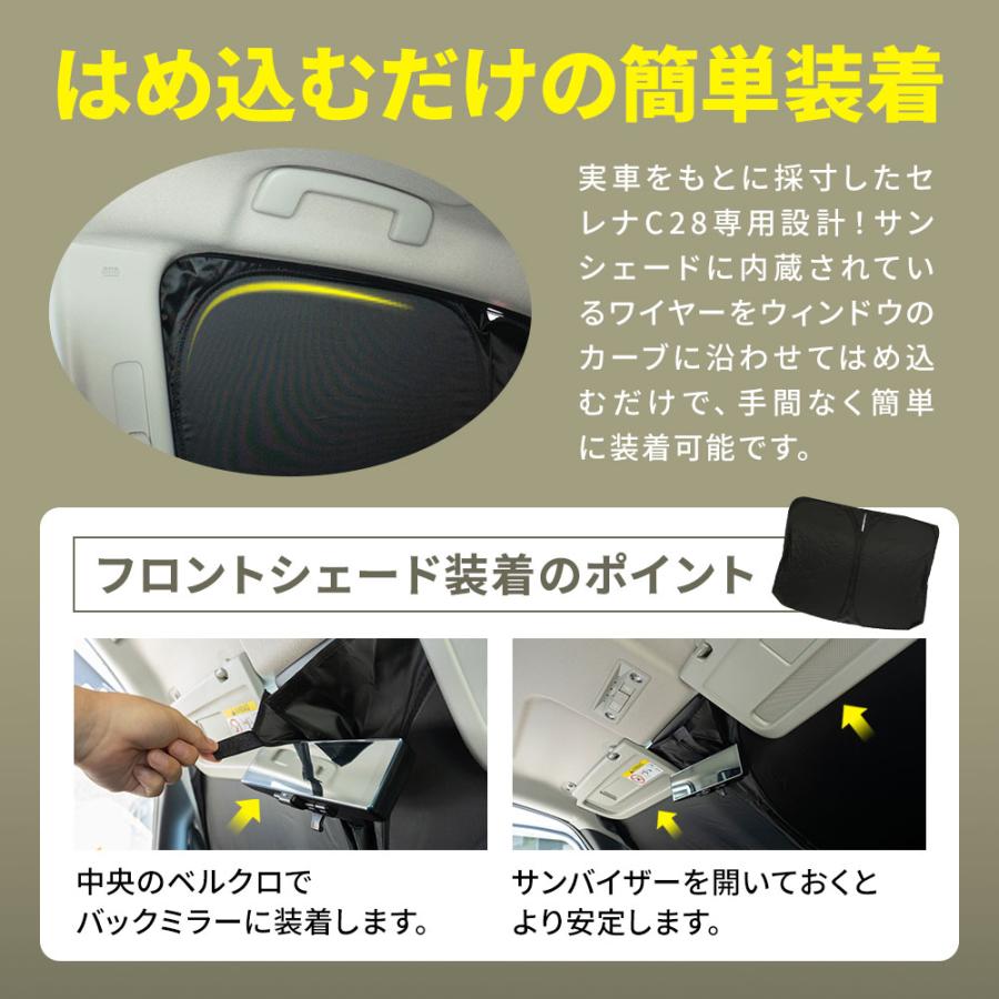 シェアスタイル セレナ C28 サンシェード 10p 換気可能 日よけ シェアスタイル セレナ C28 サンシェード 10p 換気可能 日よけ