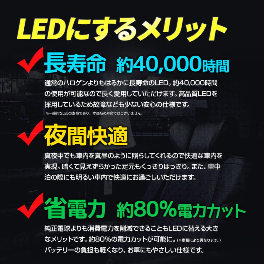 日産 サクラ 専用 鏡面加工 LED ルームランプセット 2色発光 明るさ調整機能付き 室内灯 高輝度 明るい フロント リア SAKURA シェアスタイル｜ss-style8｜10