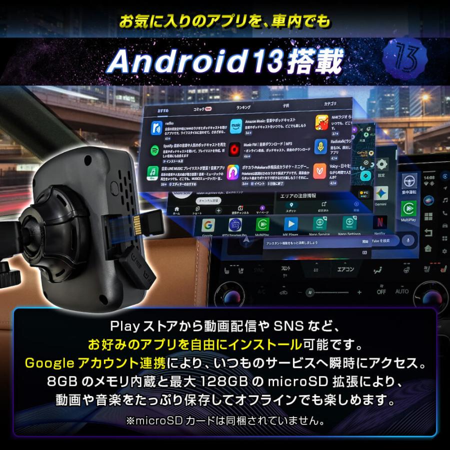 シェアスタイル CarPlay搭載車 アンドロイド AI BOX mini 車載スマート