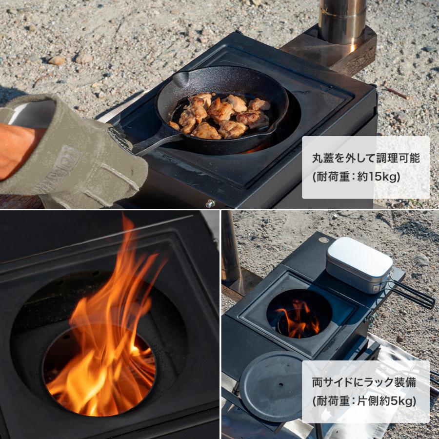 シェアスタイル 折り畳み式 ポータブル 薪ストーブ キャットフェイス