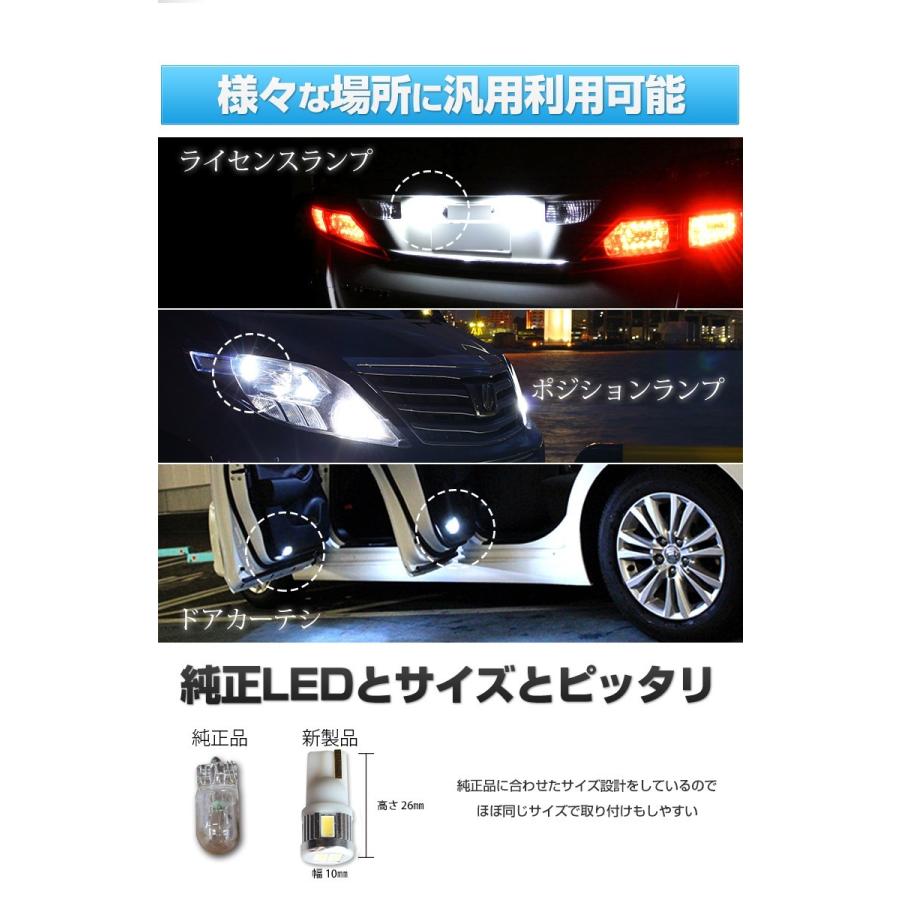 T10 LEDランプ サムスン メーカー製 LED 採用 ウェッジ球 ホワイト 2個 1セット ポイント利用 シェアスタイル | シェアスタイル | 03