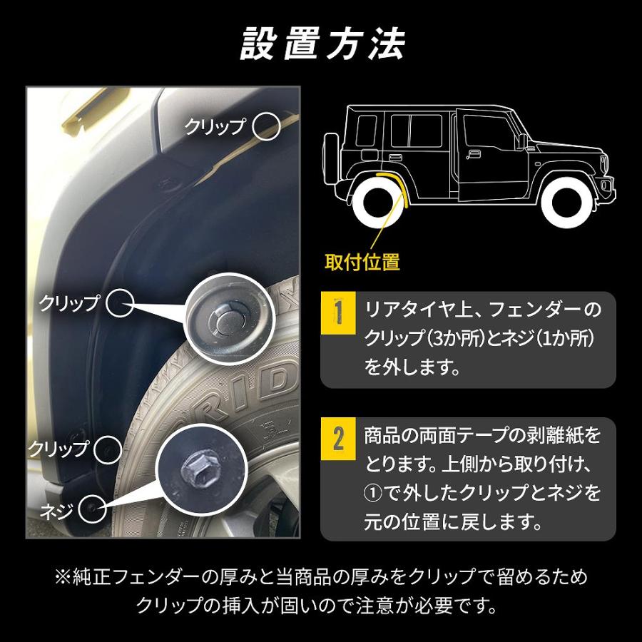 シェアスタイル ジムニーノマド JC74 リアフェンダーライナー 2p 泥
