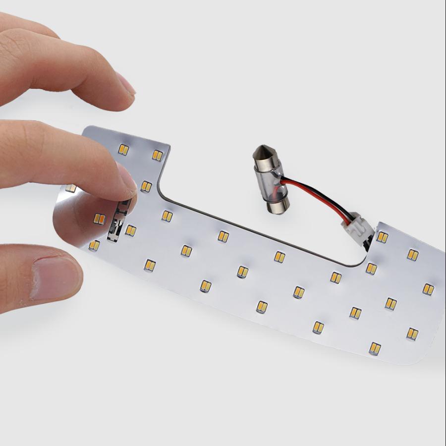 LEDルームライトセット　3台 シェアスタイル ルームランプ LED スイフト フロントのみ 鏡面加工 2色