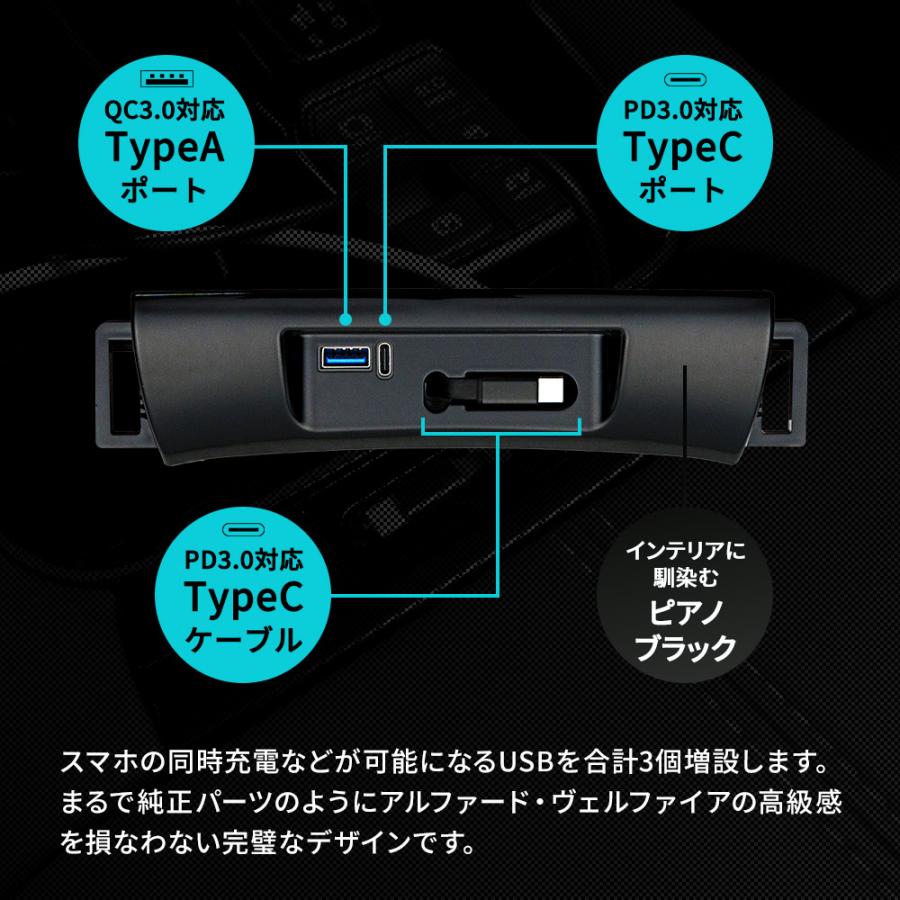 シェアスタイル アルファード ヴェルファイア 40系 USB 増設ユニット
