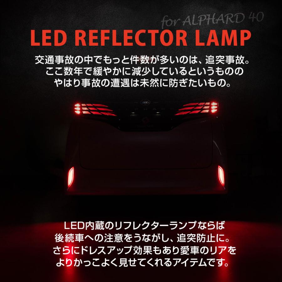 アルファード 40系 LEDリフレクター 2p ON OFF 切替機能付き シェアスタイル アルファード 40系 LEDリフレクター 2p ON OFF