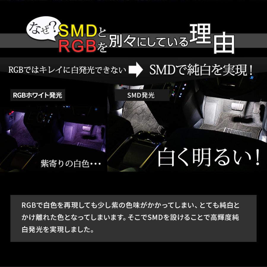 ノア ヴォクシー 90系 RGBフットランプ 8カラー切替 調光機能搭載 LED 足元 カスタム パーツ シェアスタイル｜ss-style8｜08