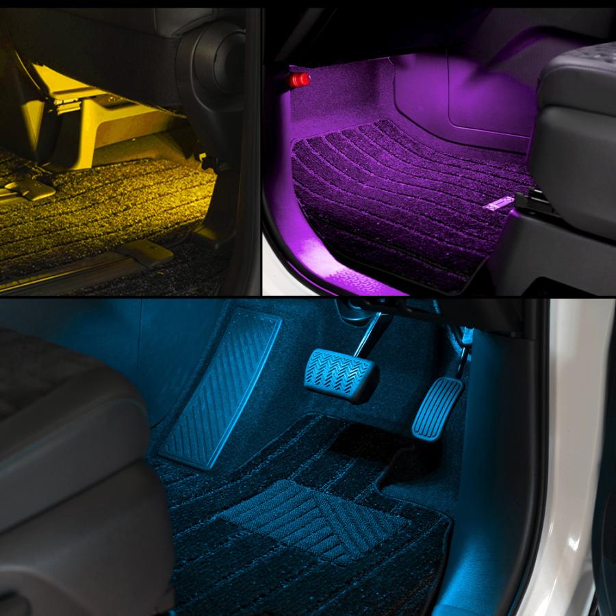 ノア ヴォクシー 90系 RGBフットランプ 8カラー切替 調光機能搭載 LED 足元 カスタム パーツ シェアスタイル｜ss-style8｜10