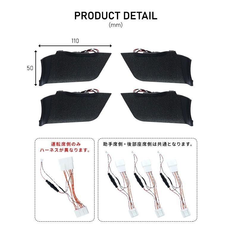 シェアスタイル RAV4 50系 専用 ドアノブインナーランプ 4p ブルー LED