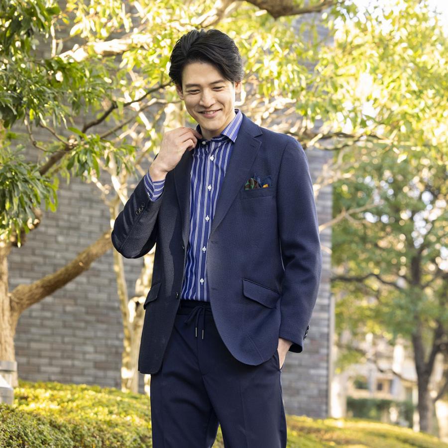 CHOYA Classic Style 長袖 ワイシャツ メンズ 綿100% ネイビー CHOYA Classic Style 長袖 ワイシャツ メンズ 綿100% ネイビー