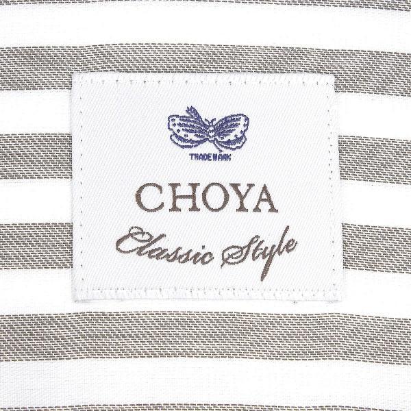 ワイシャツ Yシャツ メンズ 長袖 | CHOYA Classic Style | ベージュストライプ ワイドカラーシャツ｜ss1946｜06