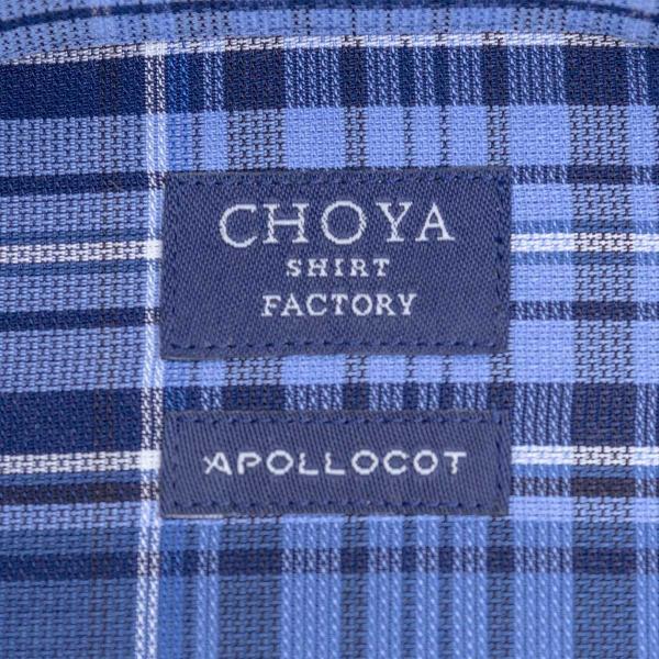 CHOYA SHIRT FACTORY カジュアル COOL CONSCIOUS | ワイシャツ ブルートーンチェック ボタンダウンシャツ 長袖｜ss1946｜06