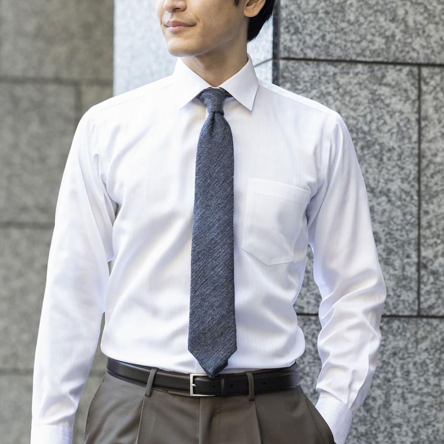 日清紡アポロコット 長袖 ワイシャツ メンズ 形態安定加工 グレー ドビー セミワイドカラー | 綿【CFD761-280】 CHOYA SHIRT FACTORY 日清紡アポロコット 長袖 ワイシャツ メンズ 形態