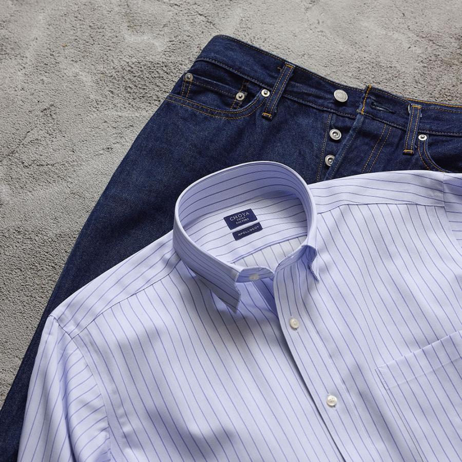 CHOYA SHIRT FACTORY 日清紡アポロコット 長袖 ワイシャツ メンズ 綿