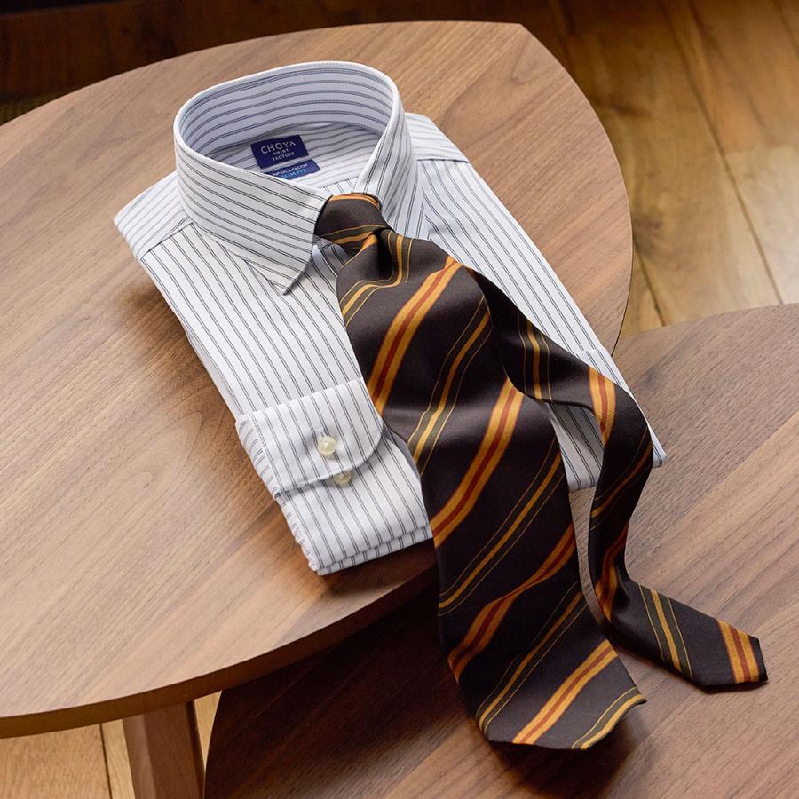 CHOYA SHIRT FACTORY 日清紡アポロコット 長袖 ワイシャツ スリム