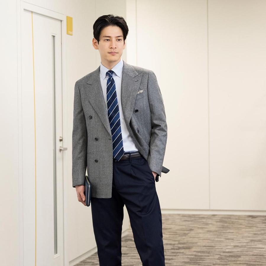 CHOYA 1886 長袖 ワイシャツ メンズ 綿100％ 形態安定加工 ブルー 青