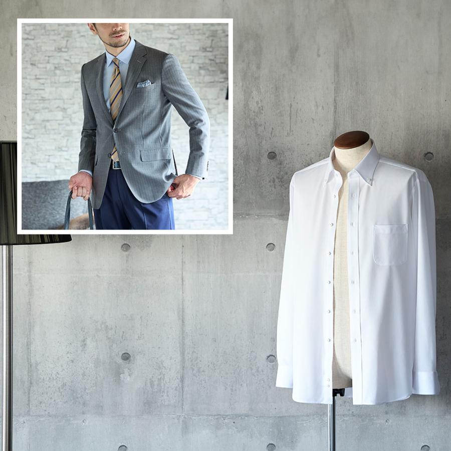 NEOノーアイロンシャツ ワイシャツ 長袖 メンズ 形態安定 吸水速乾 防