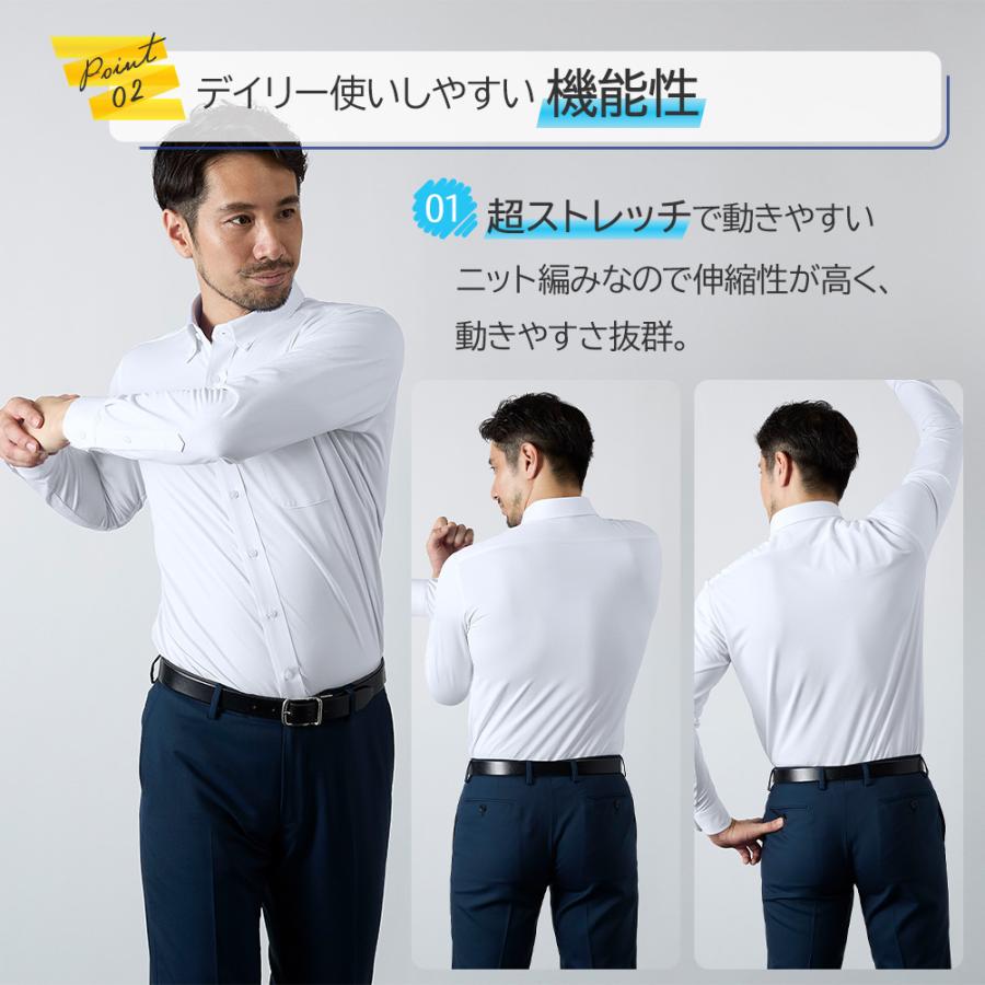 SMC NEOノーアイロンシャツ ワイシャツ 長袖 メンズ 形態安定 吸水速乾 