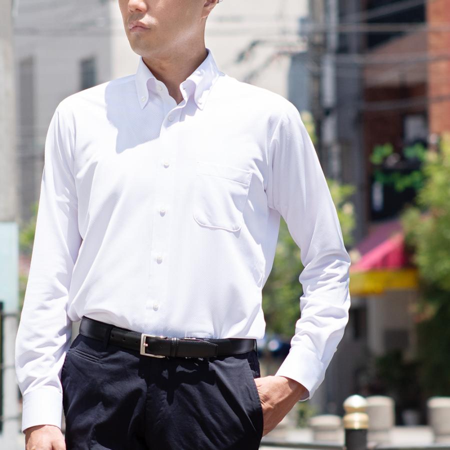 ワイシャツ 長袖 メンズ ノーアイロン 吸水速乾 防菌防臭加工