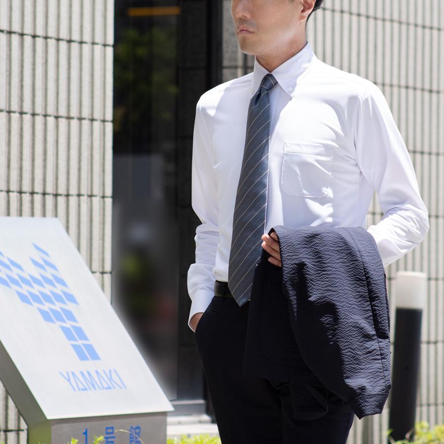 ワイシャツ 長袖 メンズ ノーアイロン 吸水速乾 防菌防臭加工