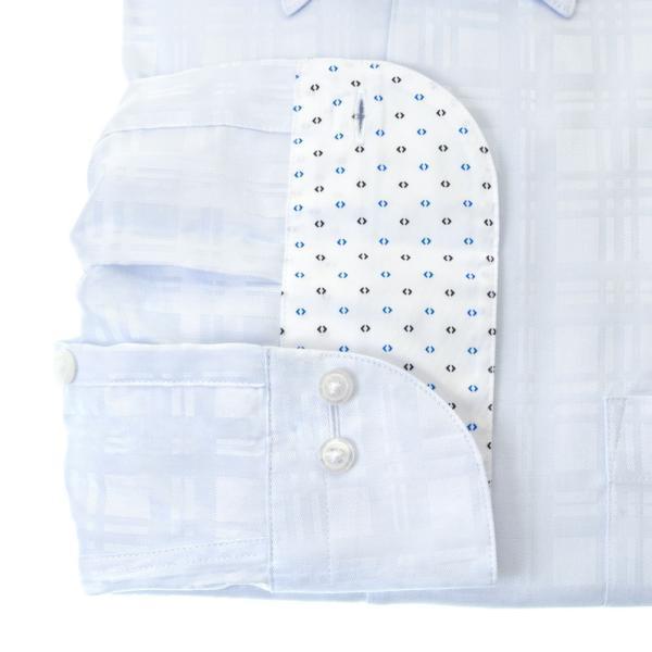 LORDSON by CHOYA Slim Fit 長袖 ワイシャツ メンズ スキッパーカラー