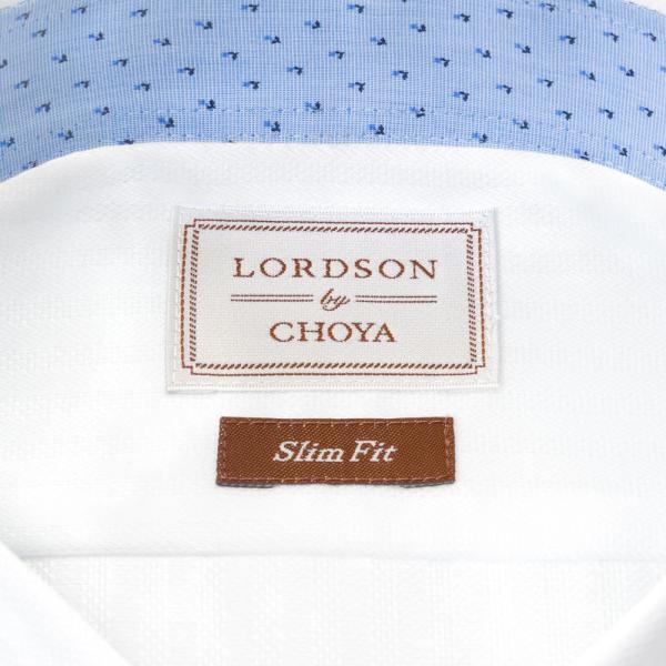 LORDSON by CHOYA Slim Fit 長袖 ワイシャツ メンズ カッタウェイ