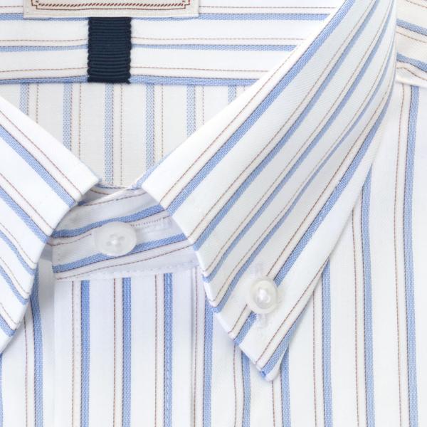 LORDSON by CHOYA 長袖 ワイシャツ メンズ 形態安定加工 ブルー