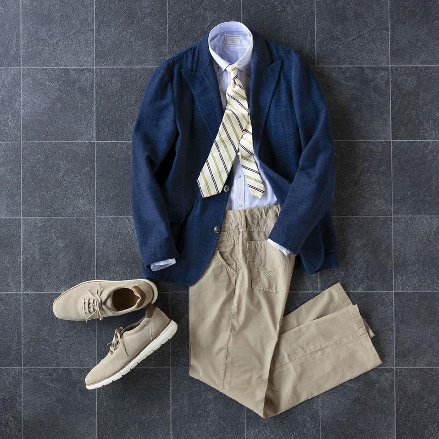 LORDSON by CHOYA 長袖 ワイシャツ メンズ 形態安定加工 ストライプ